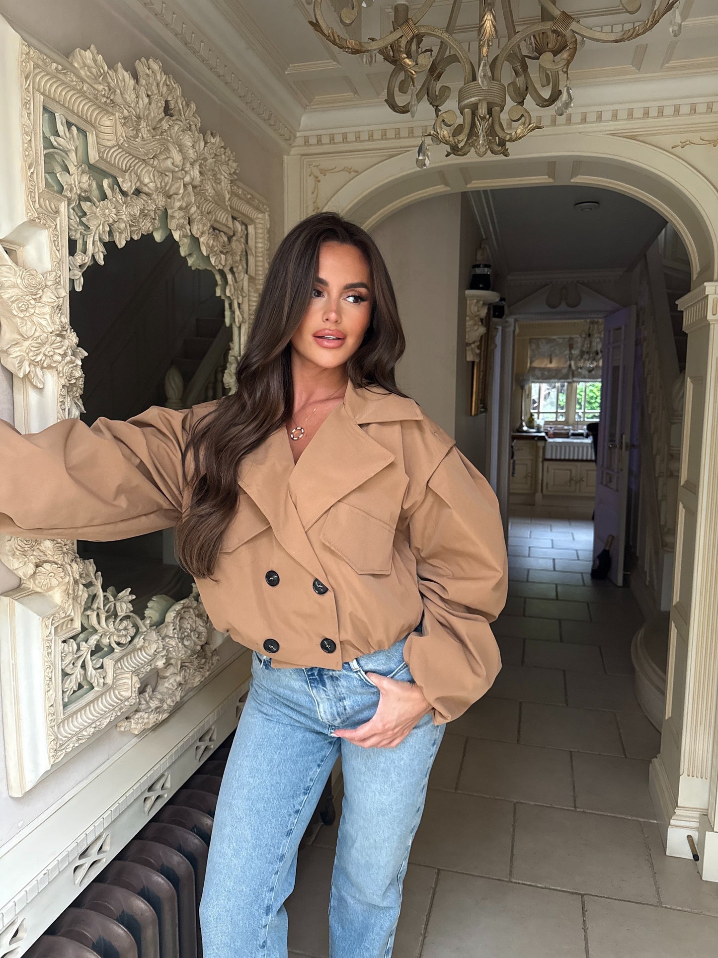 ‘September’ Cropped Trench Jacket
