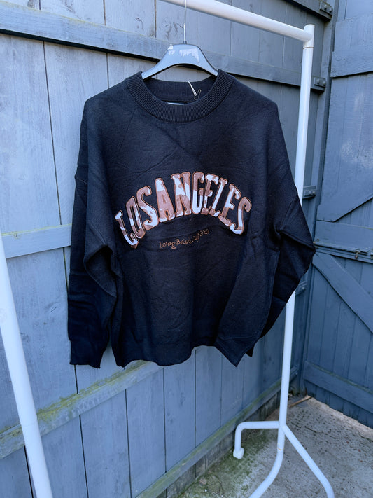 Los Angeles Cow Print Jumper