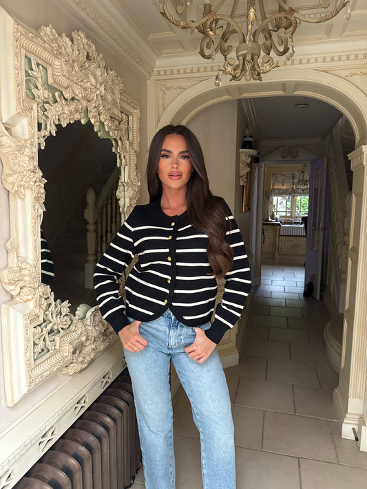 ‘Fiona’ Stripe Cardigan