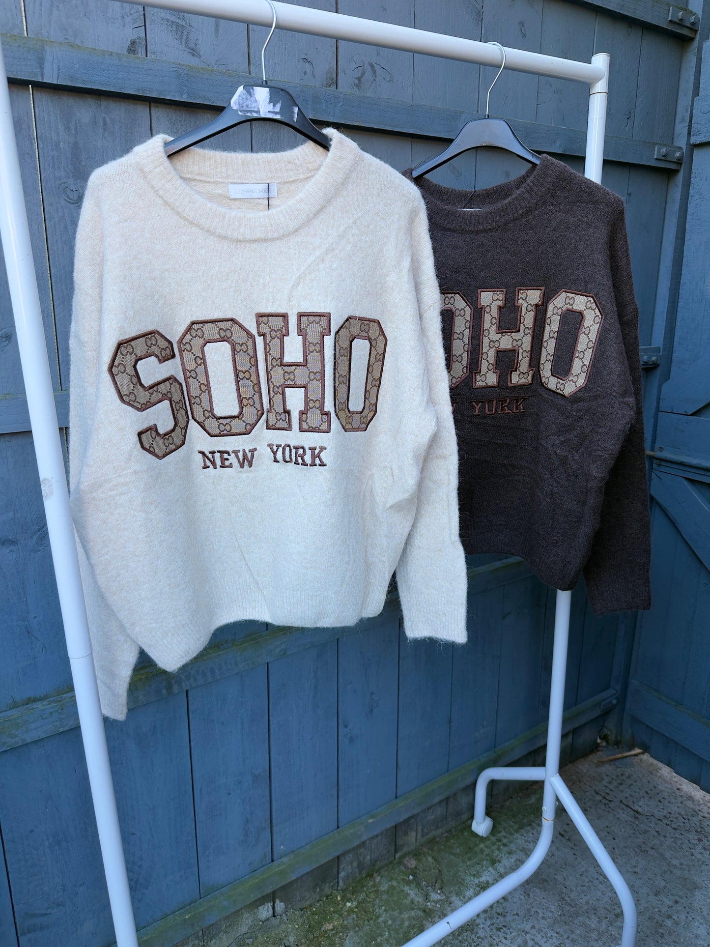 Soho Slogan Knit Autumn Jumper