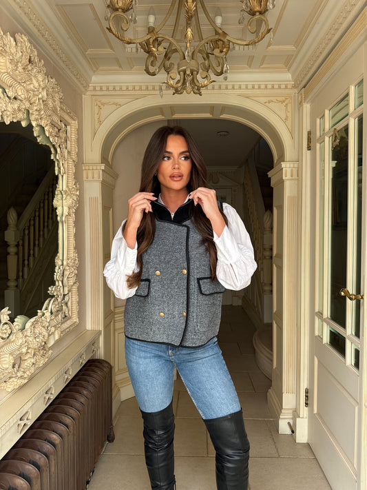 Grey Luxe Waistcoat Vest