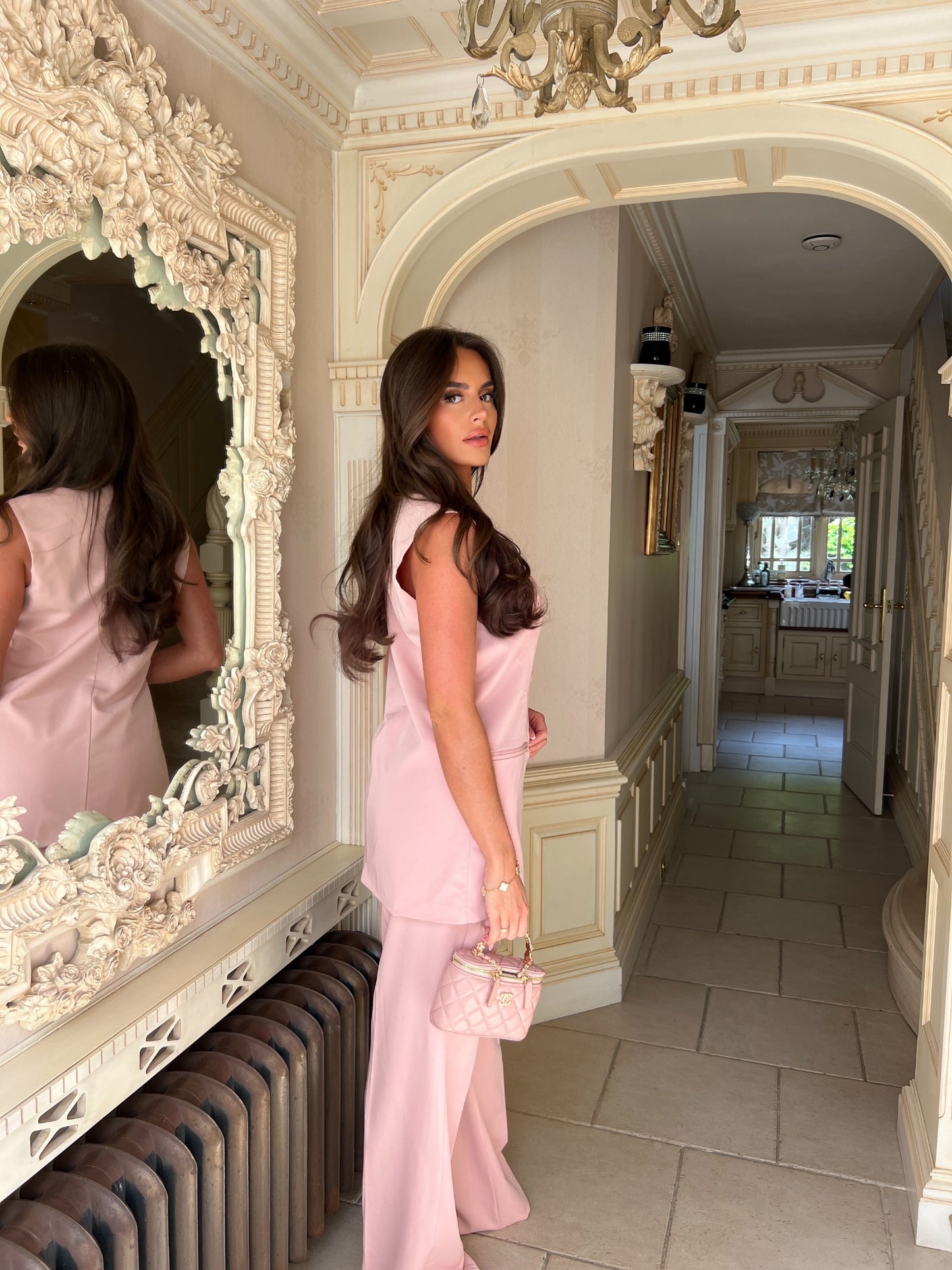 ‘Alyssa’ Longline Waistcoat & Trouser Suit
