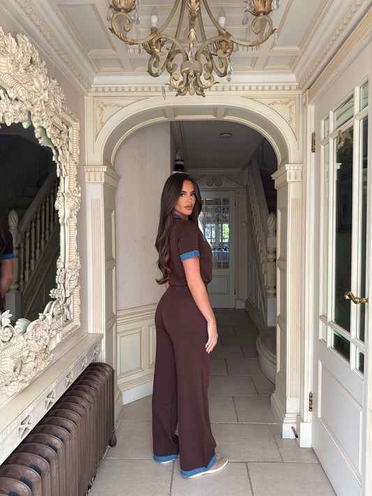 Chocolate Denim Ribbed Co-Ord