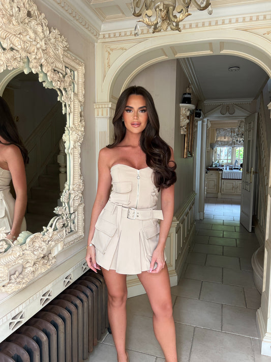 Cargo Bandeau Top & Skort Set