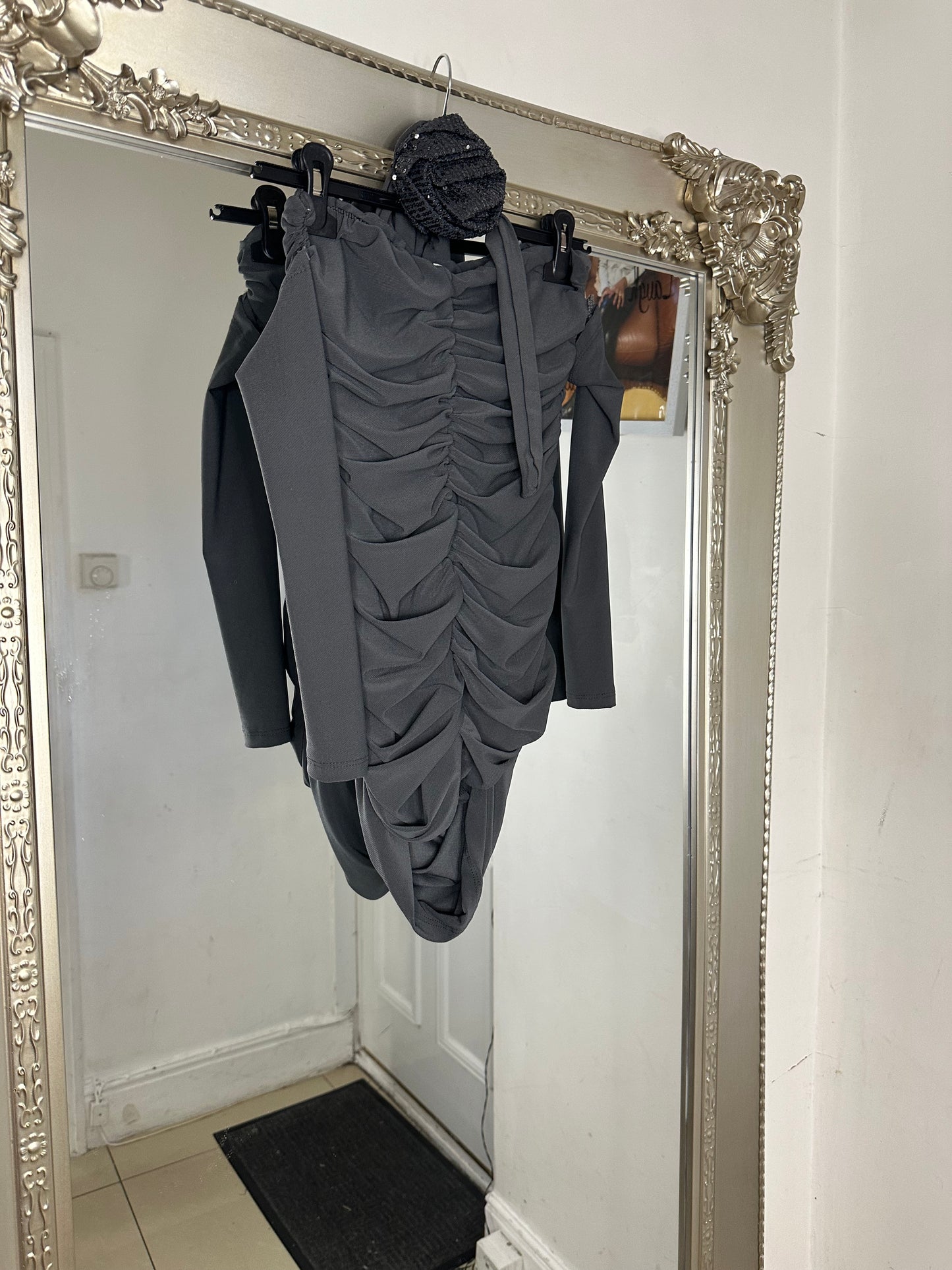 Ruched Corsage Mini Dress