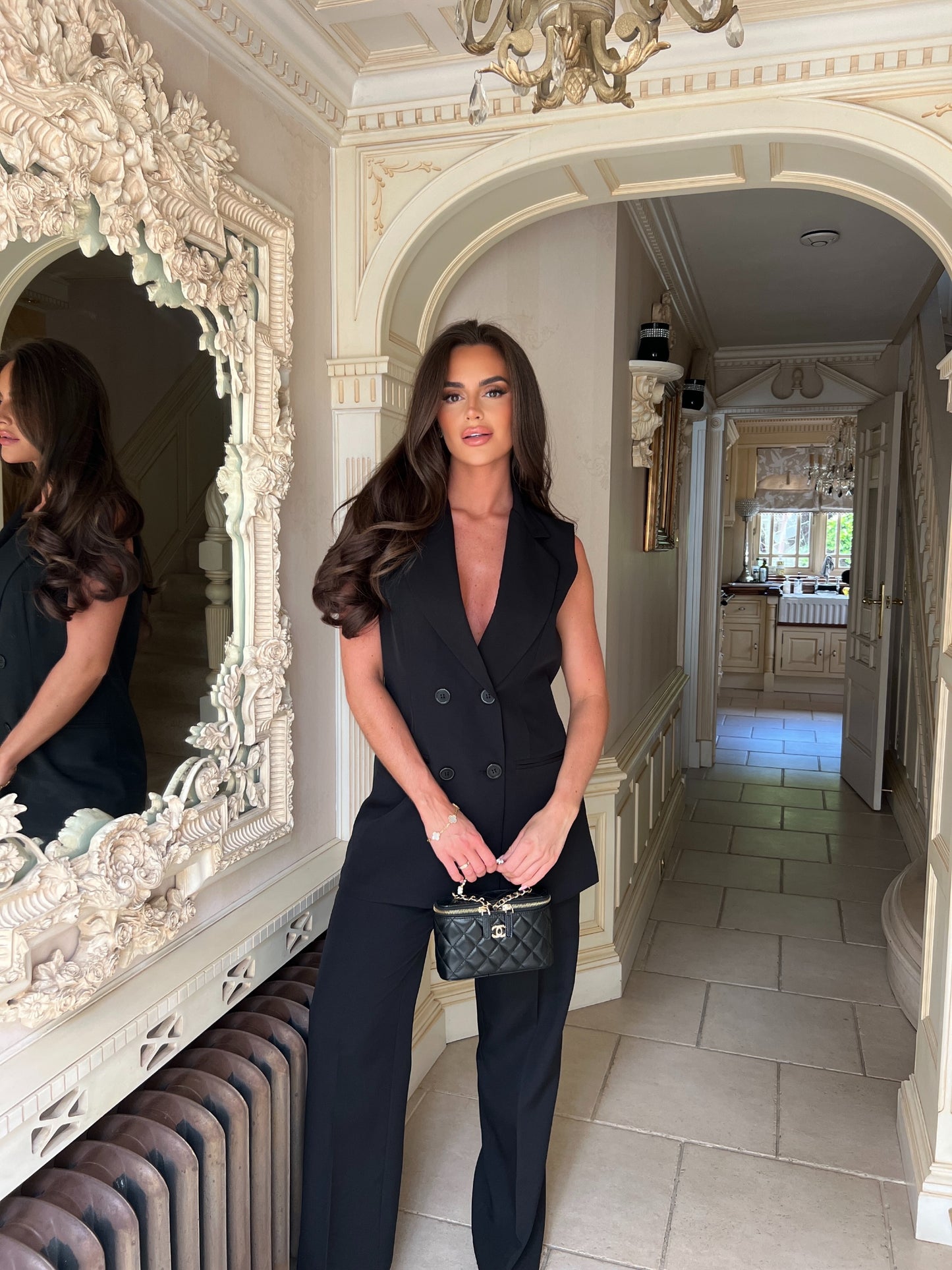 ‘Alyssa’ Longline Waistcoat & Trouser Suit