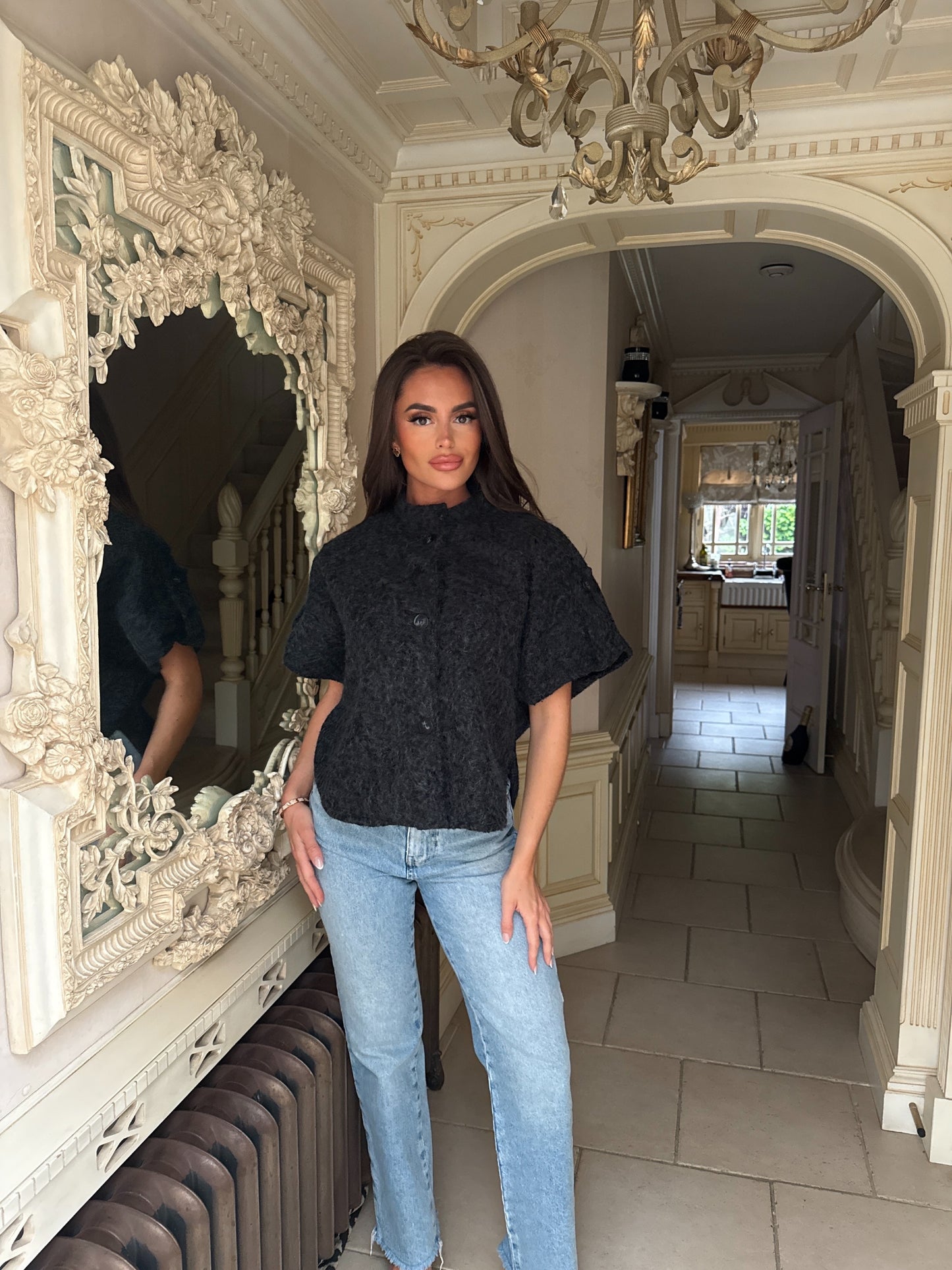 ‘Phoenix’ High Neck Cape