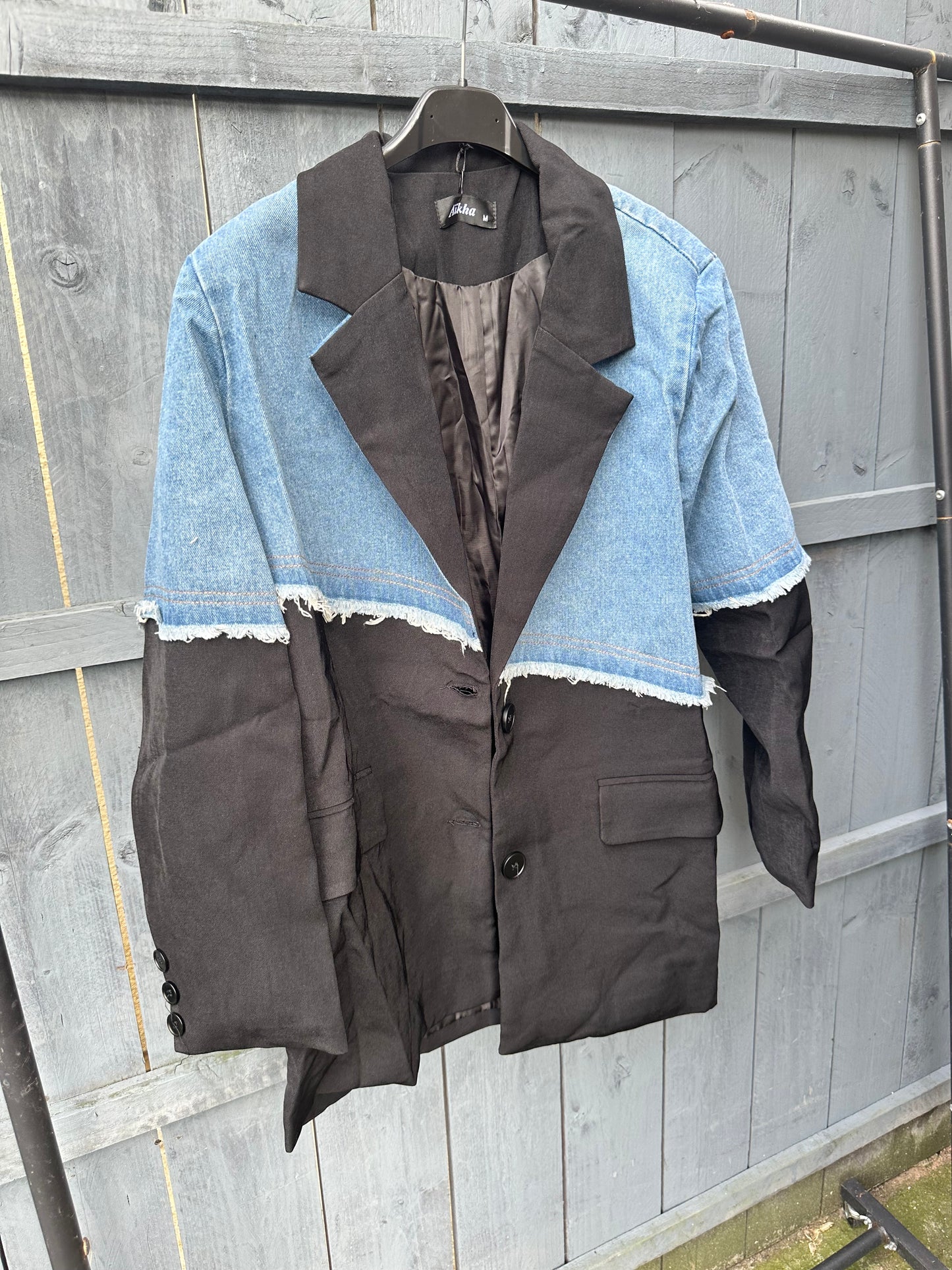Luxe Half Denim Blazer