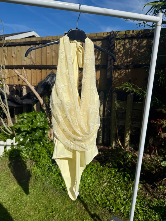 The ‘Leonie’ Lace Halter Bodysuit