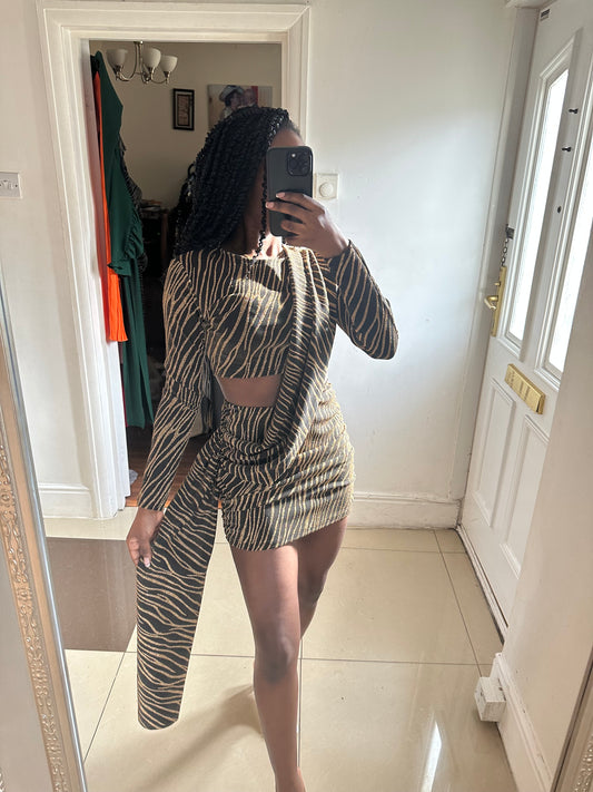 ‘Ella’ Sparkly Drape Dress