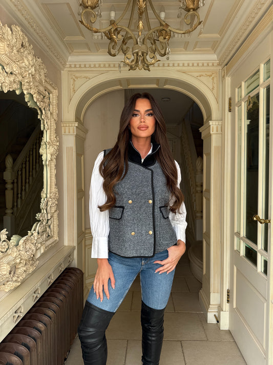 Grey Luxe Waistcoat Vest