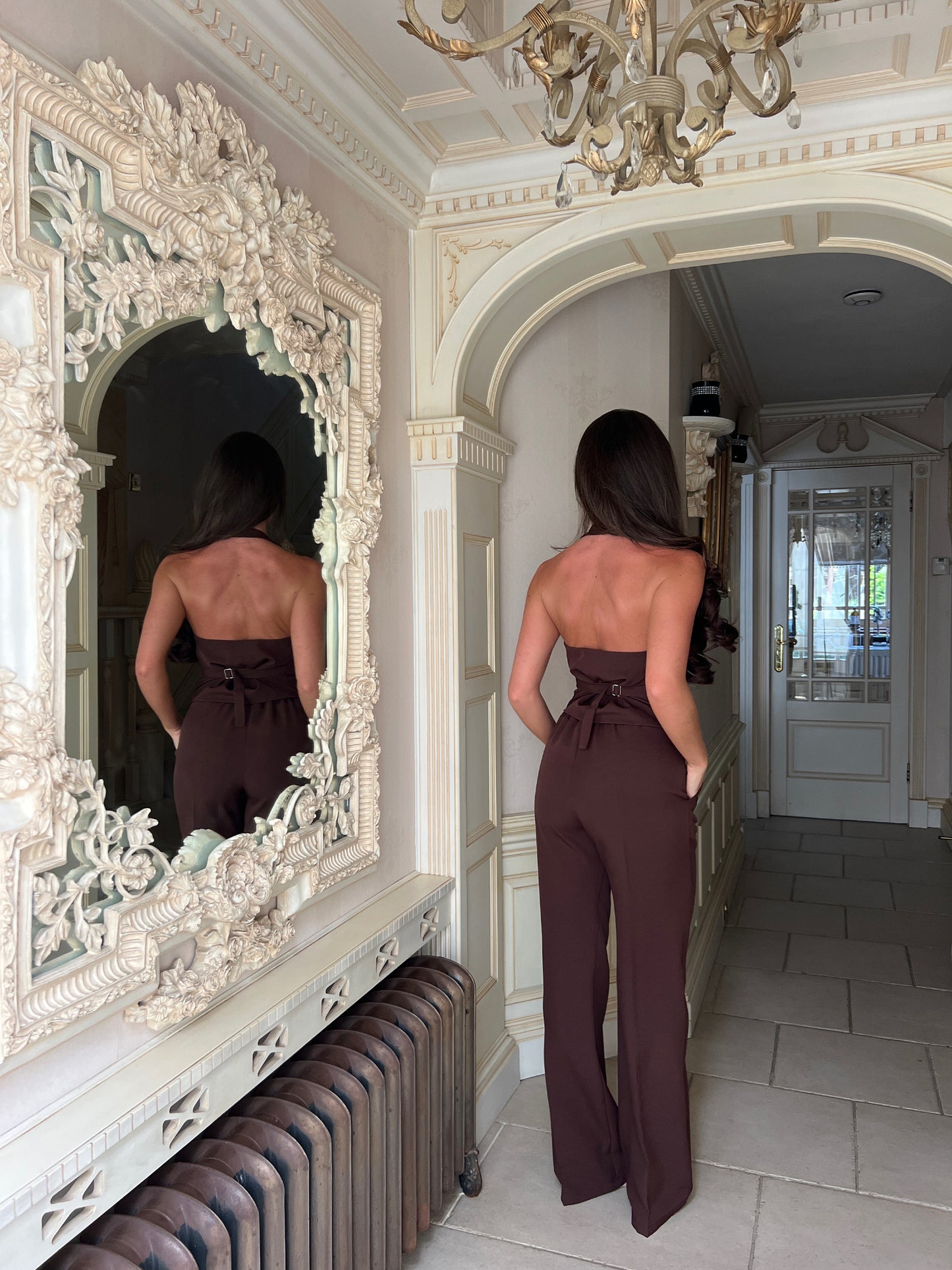 Chocolate LUXE Three Piece Trouser Suit