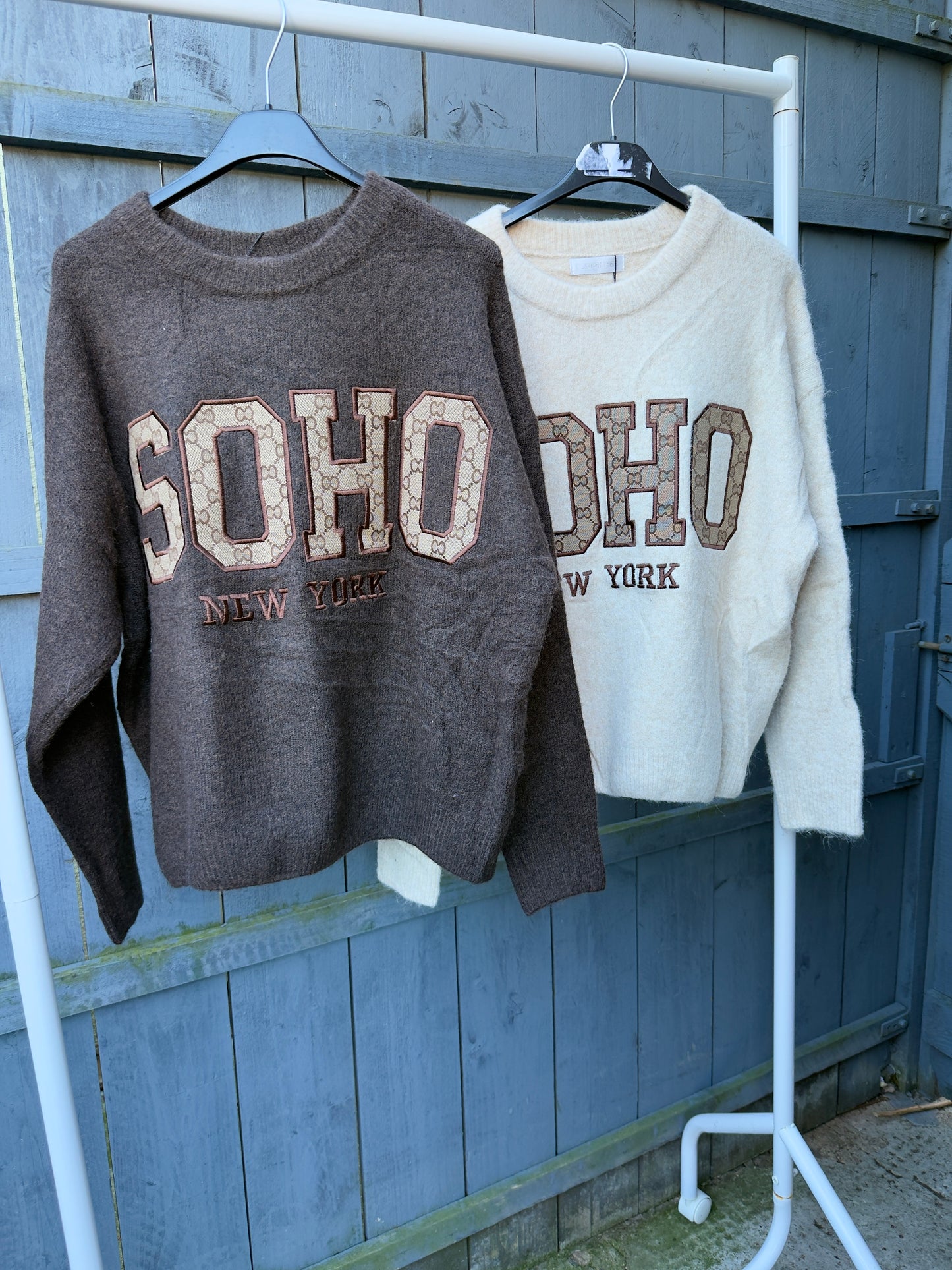 Soho Slogan Knit Autumn Jumper