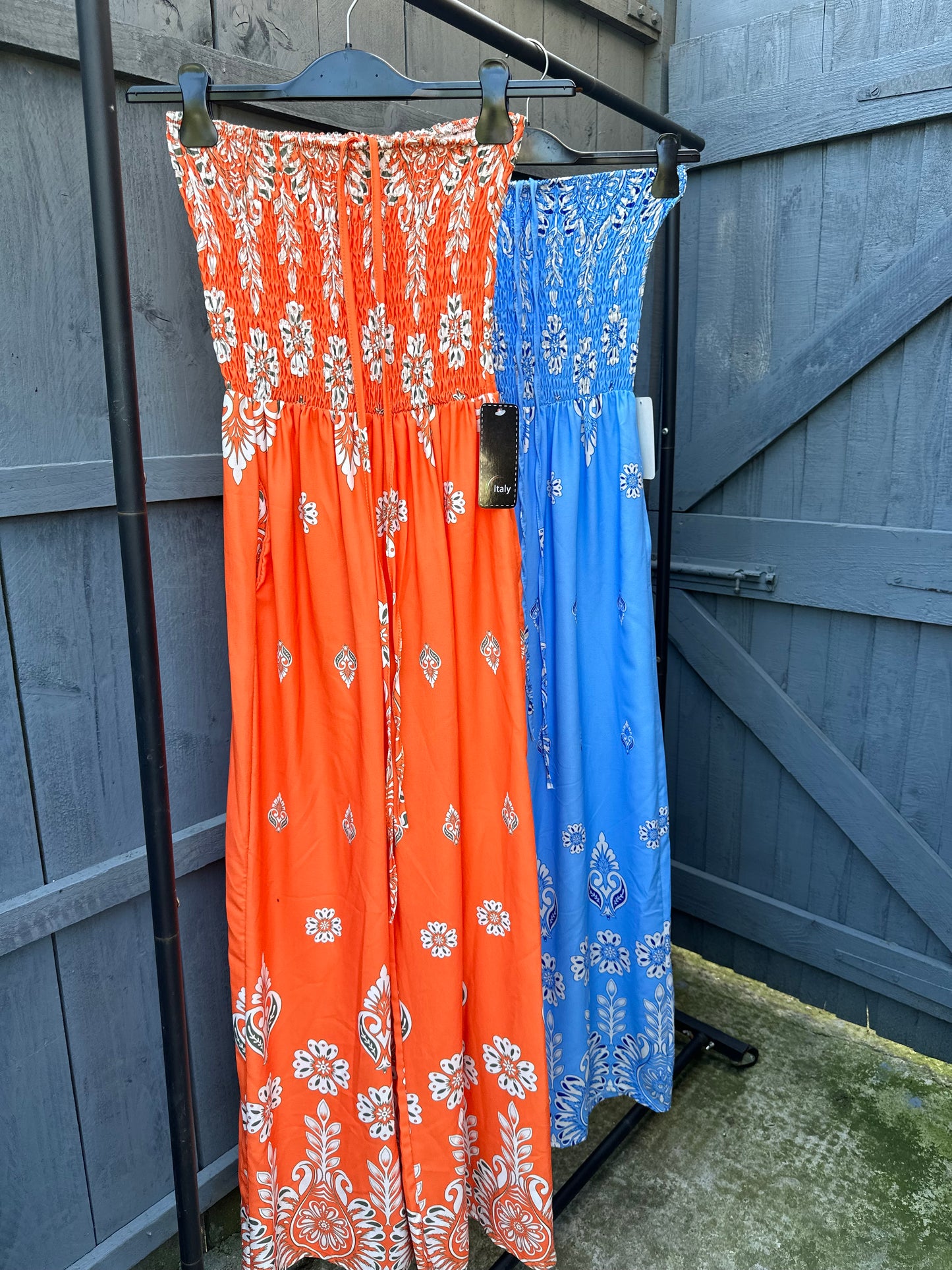 Halter Neck Print Jumpsuit