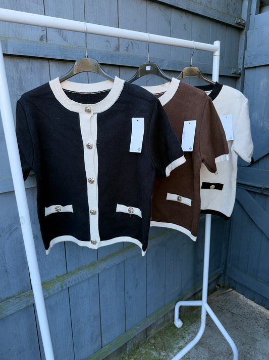 Chunky Short Sleeve Cardigan