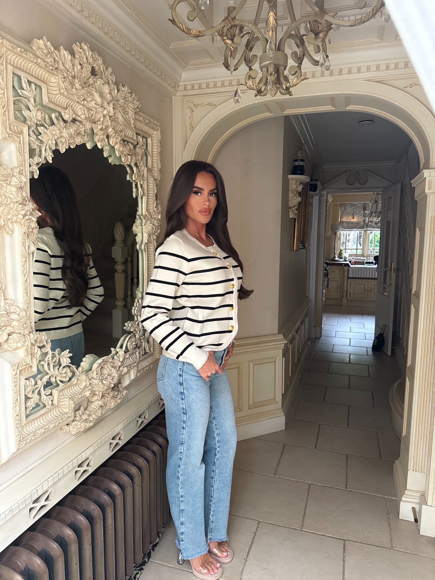 ‘Fiona’ Stripe Cardigan