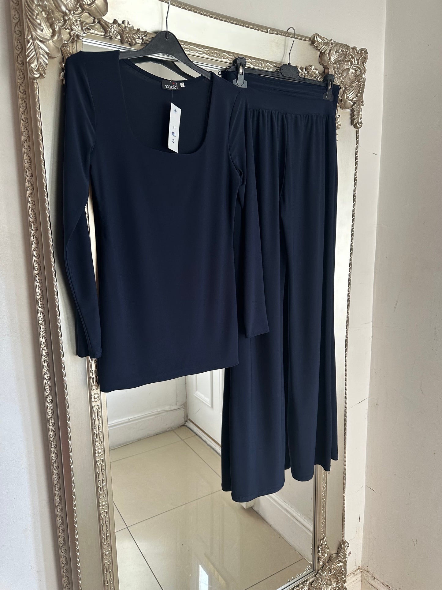 ‘London’ Square Neck Top & Flare Set