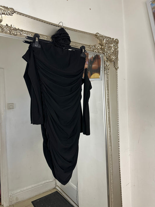 Ruched Corsage Mini Dress