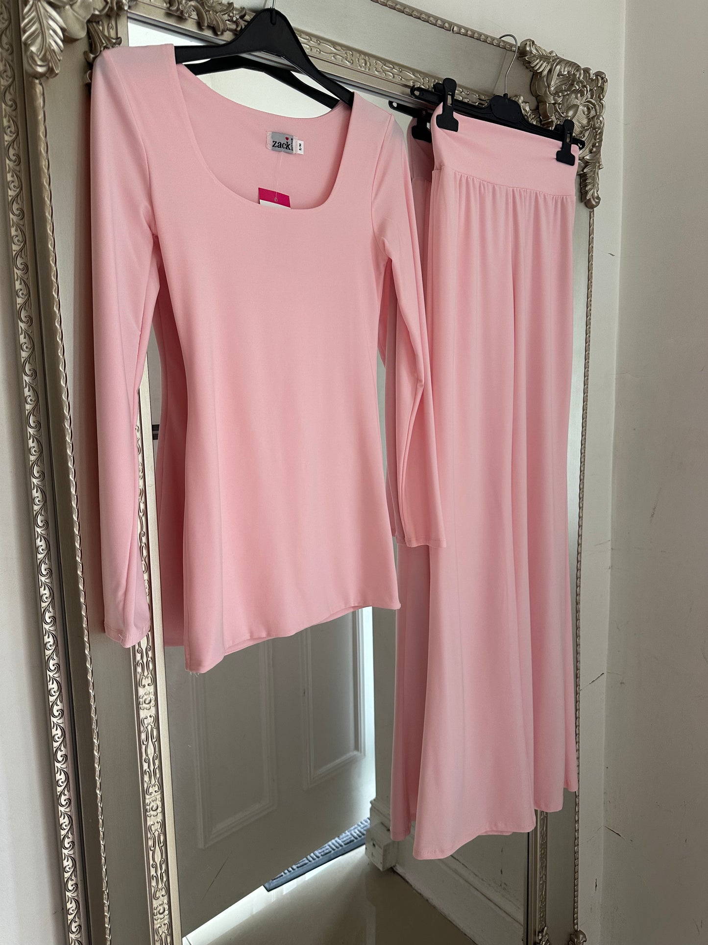 ‘London’ Square Neck Top & Flare Set