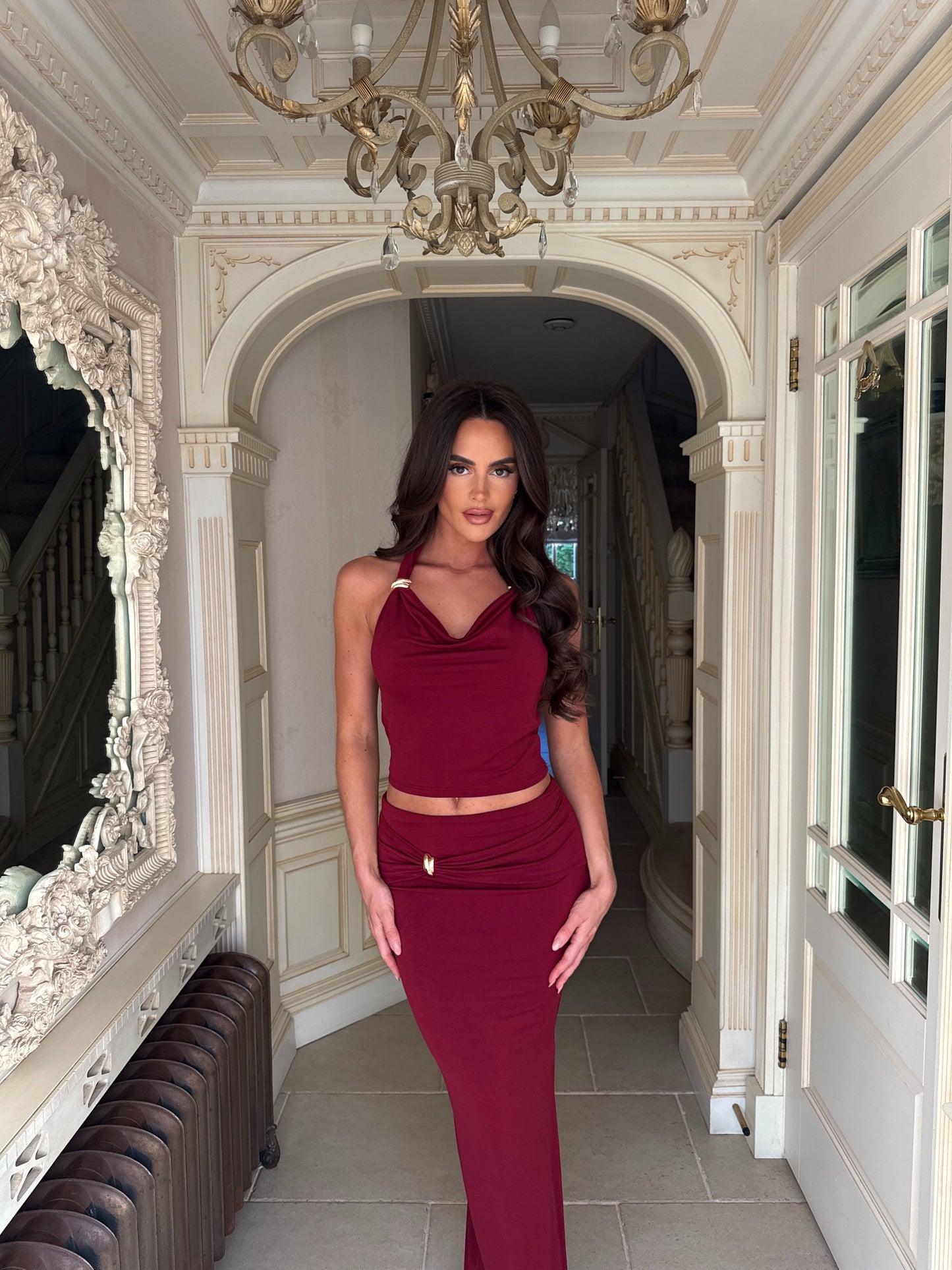 The ‘Faye’ Buckle Skirt Suit Set
