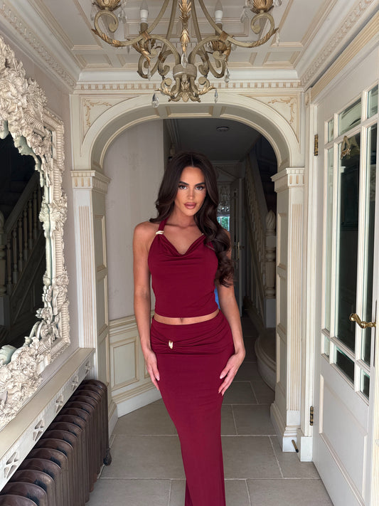 The ‘Faye’ Buckle Skirt Suit Set