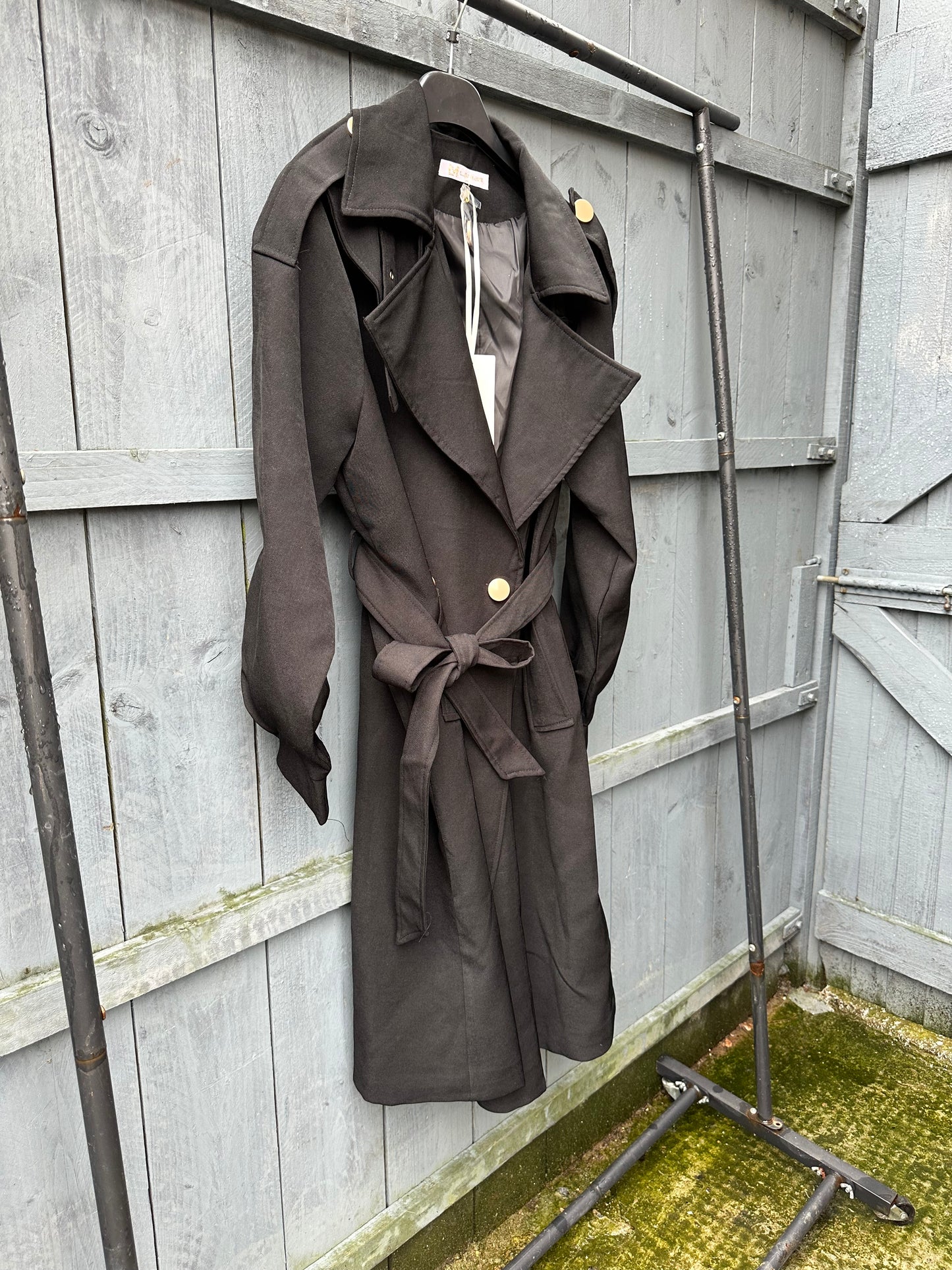 ‘India’ Premium Black Trench Coat