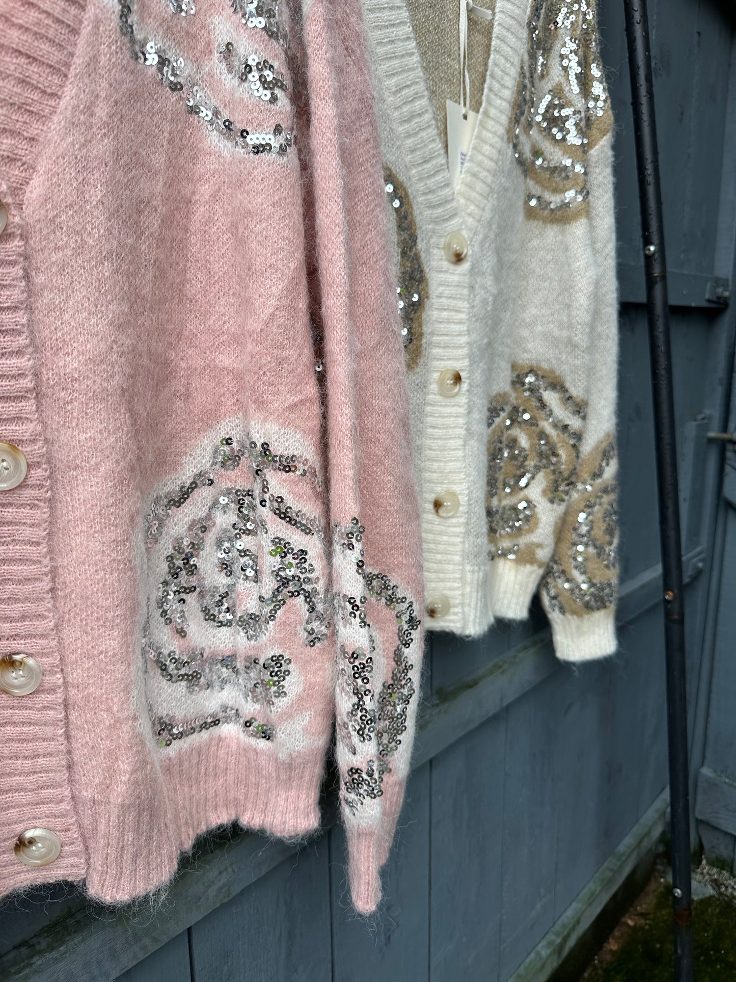 Flower Glitter Sequin Cardigan