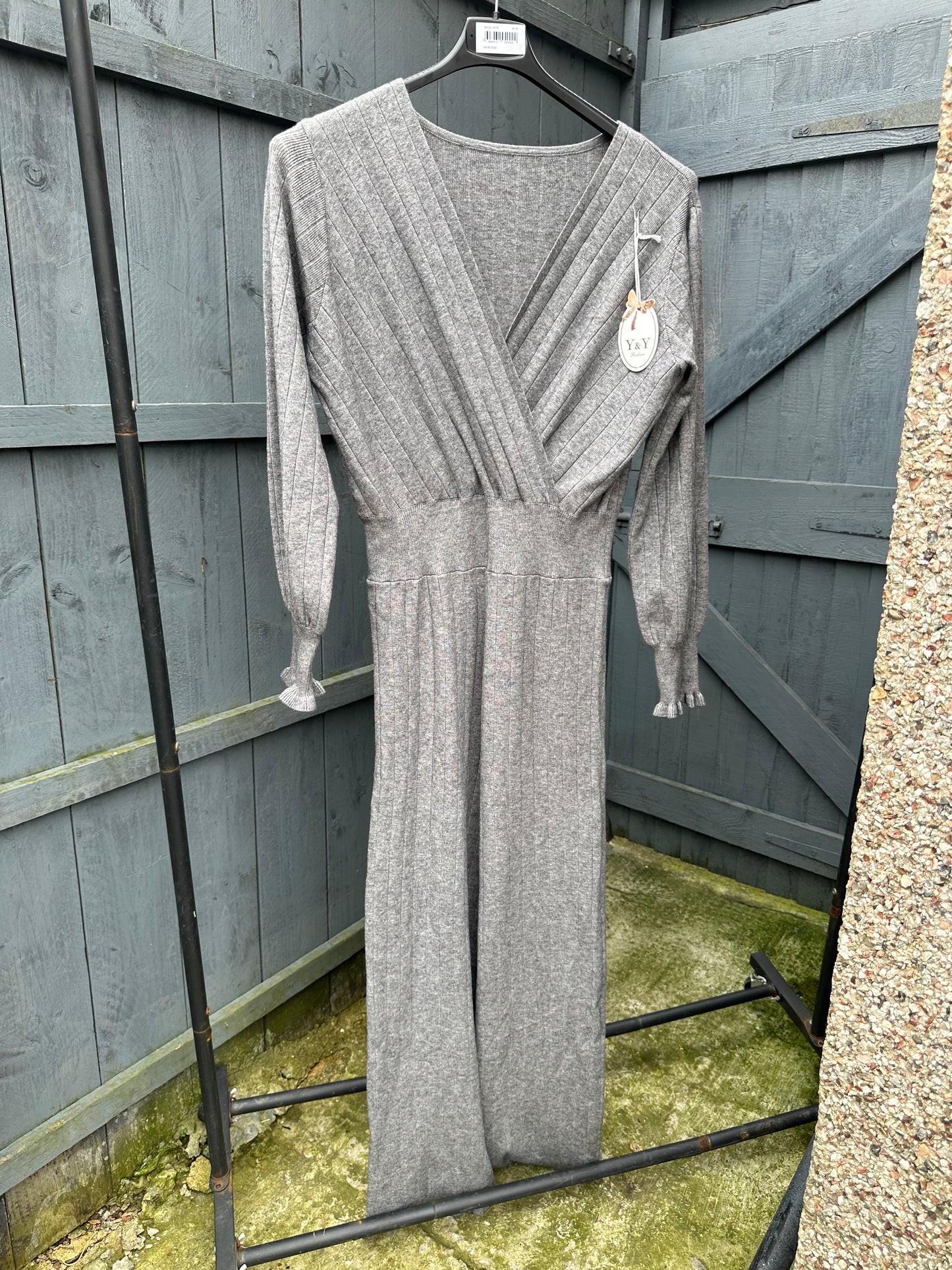 ‘Marie’ Knitted Flare Jumpsuit