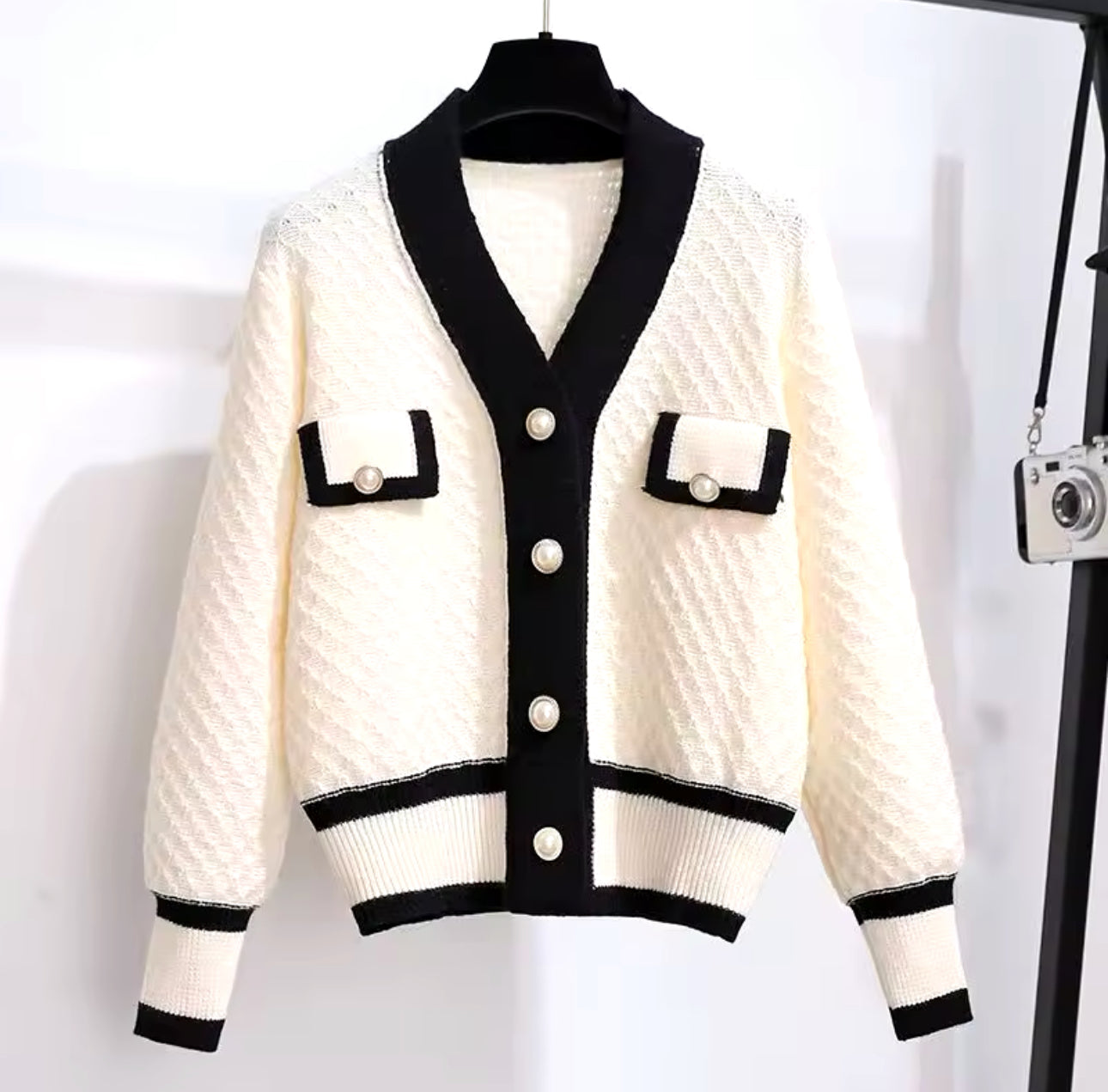 Pearl Button Knitted Cardigan