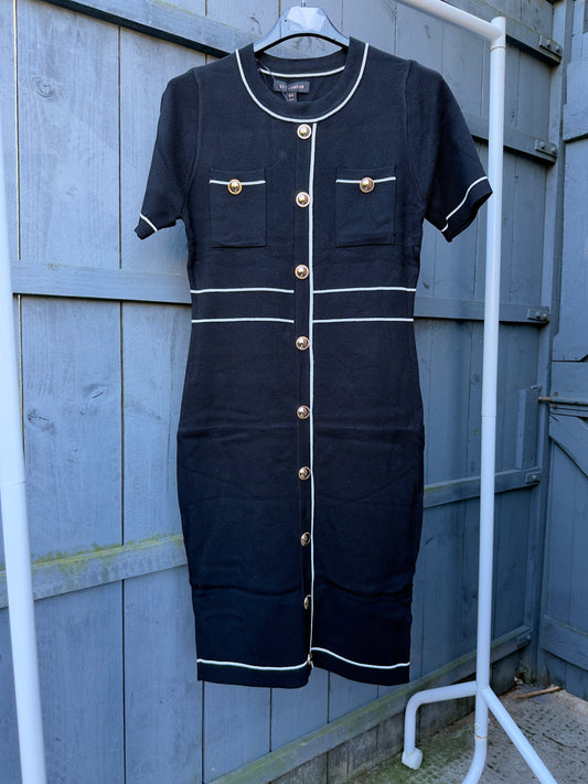 ‘Mia’ Gold Button Dress