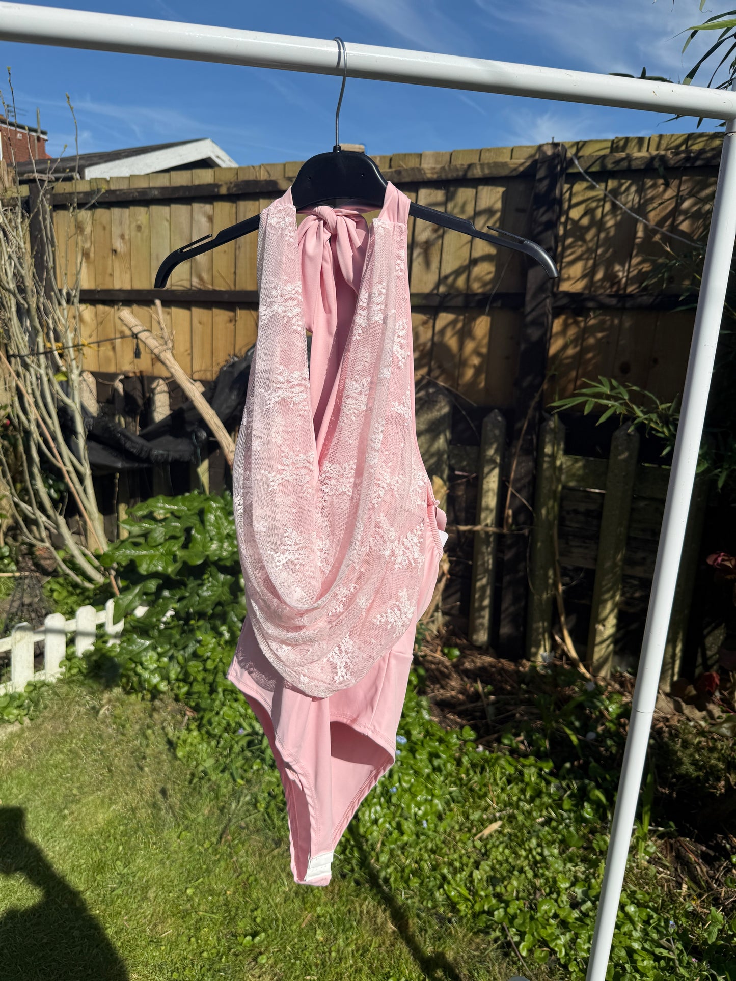 The ‘Leonie’ Lace Halter Bodysuit