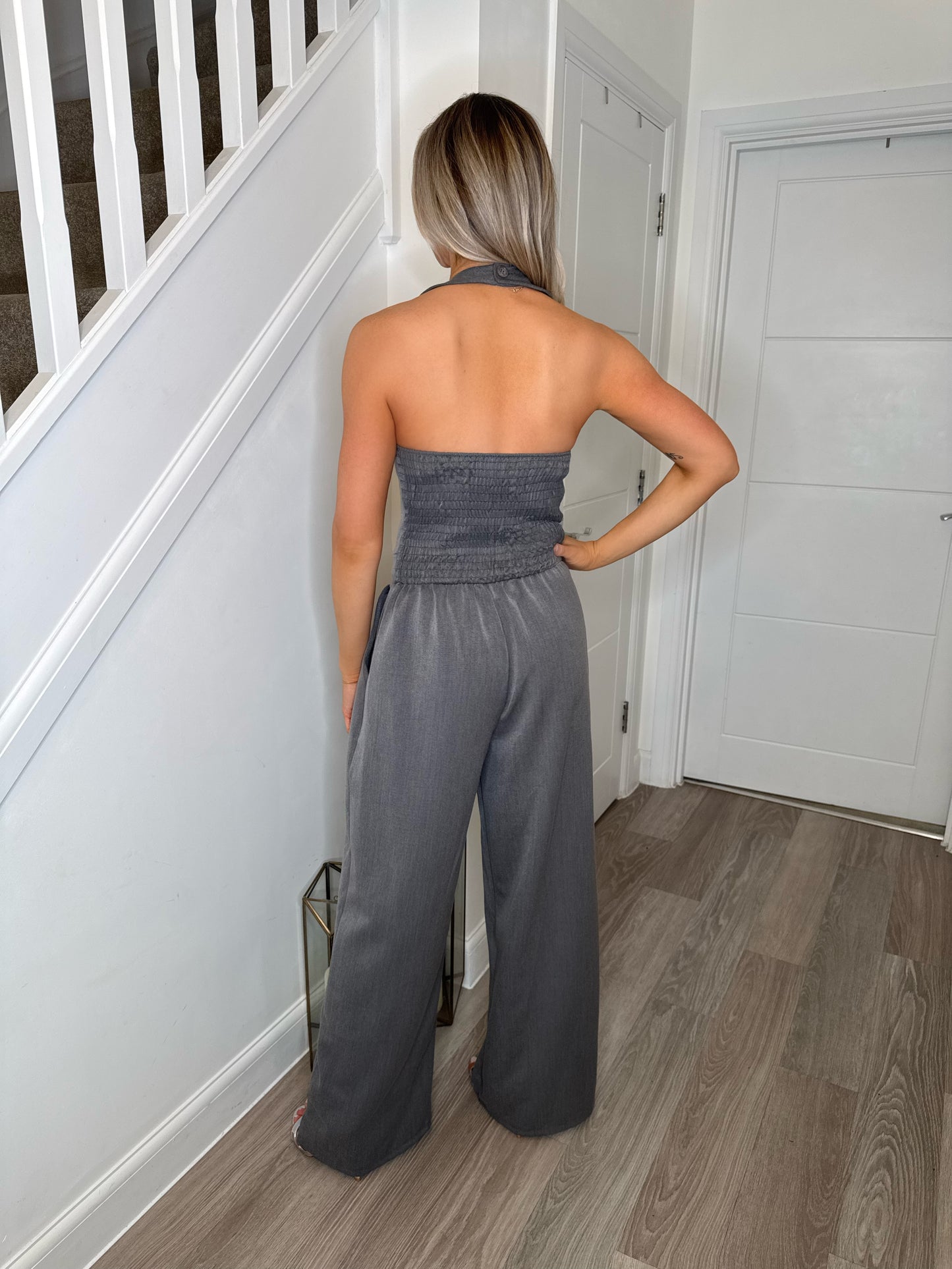 ‘Trinity’ Halter Wide Leg Jumpsuit