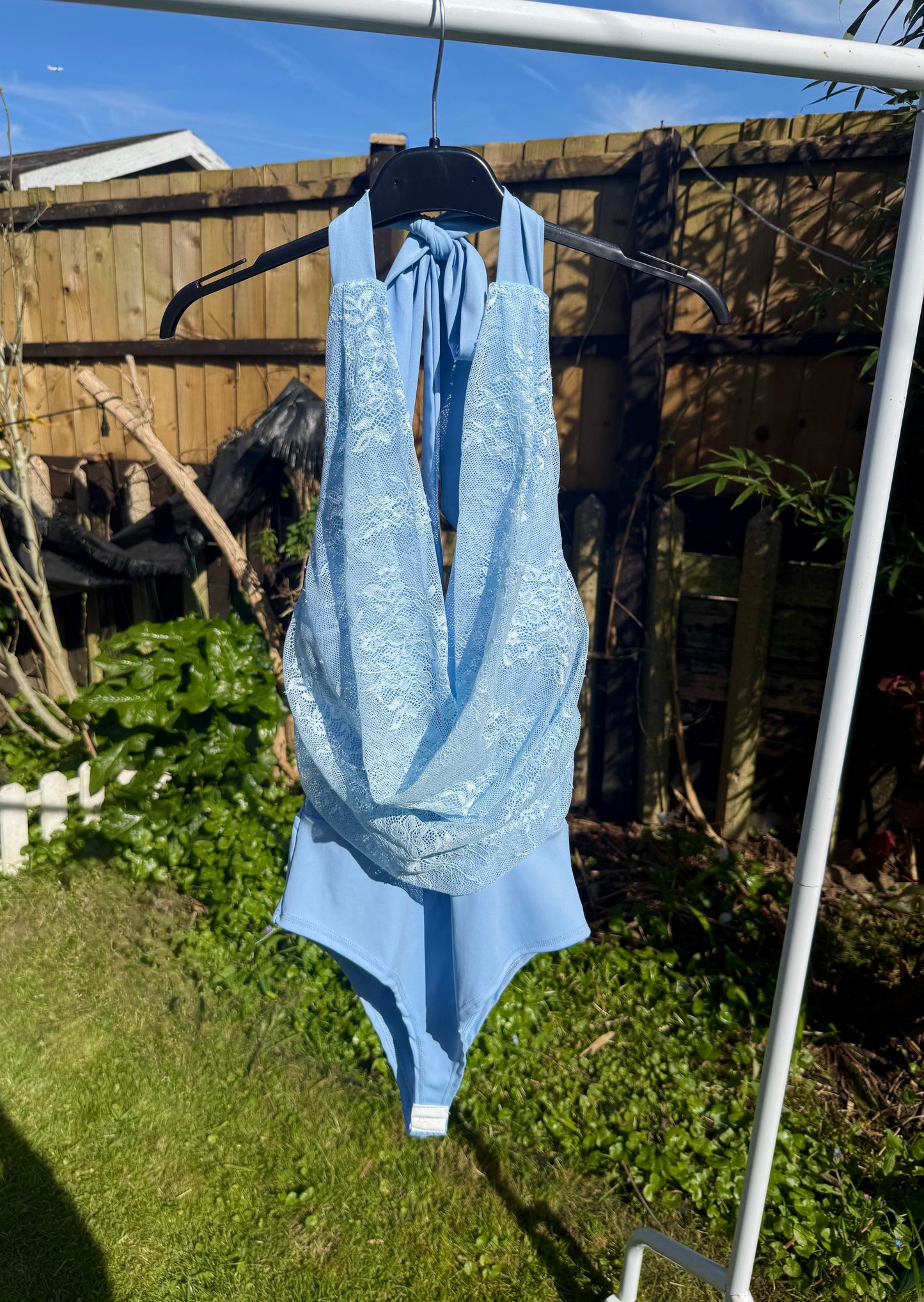 The ‘Leonie’ Lace Halter Bodysuit