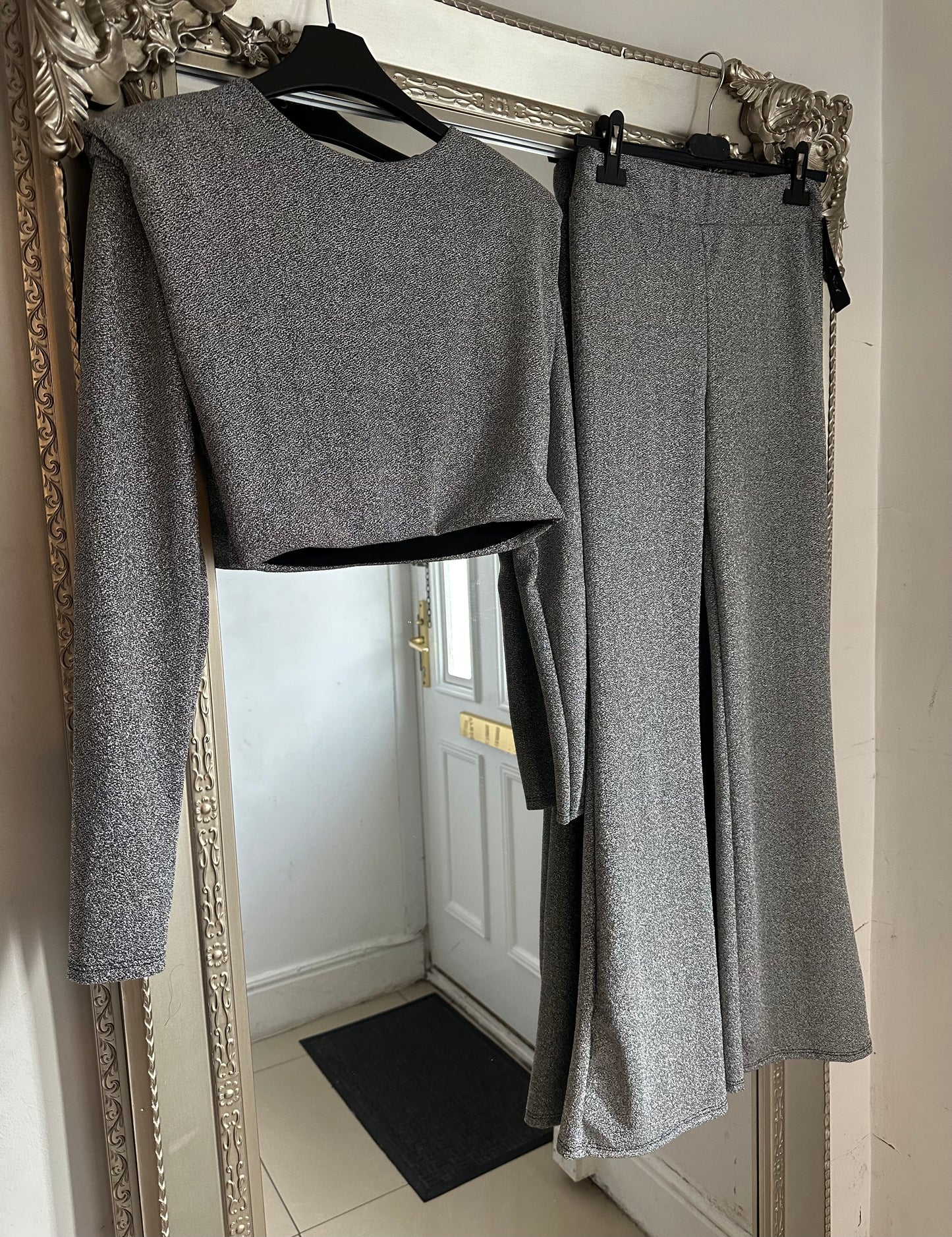 Sparkly Flare Trouser Set