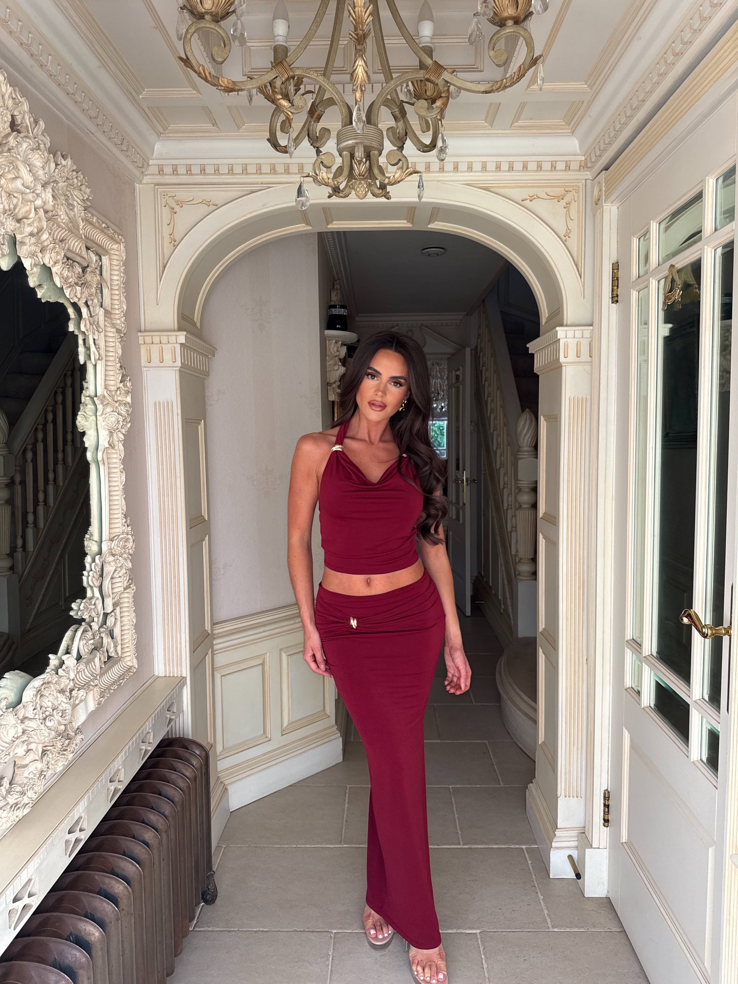 The ‘Faye’ Buckle Skirt Suit Set