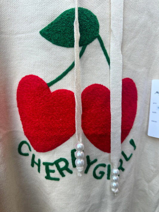 ‘Cherry Girl’ Slogan Hoodie