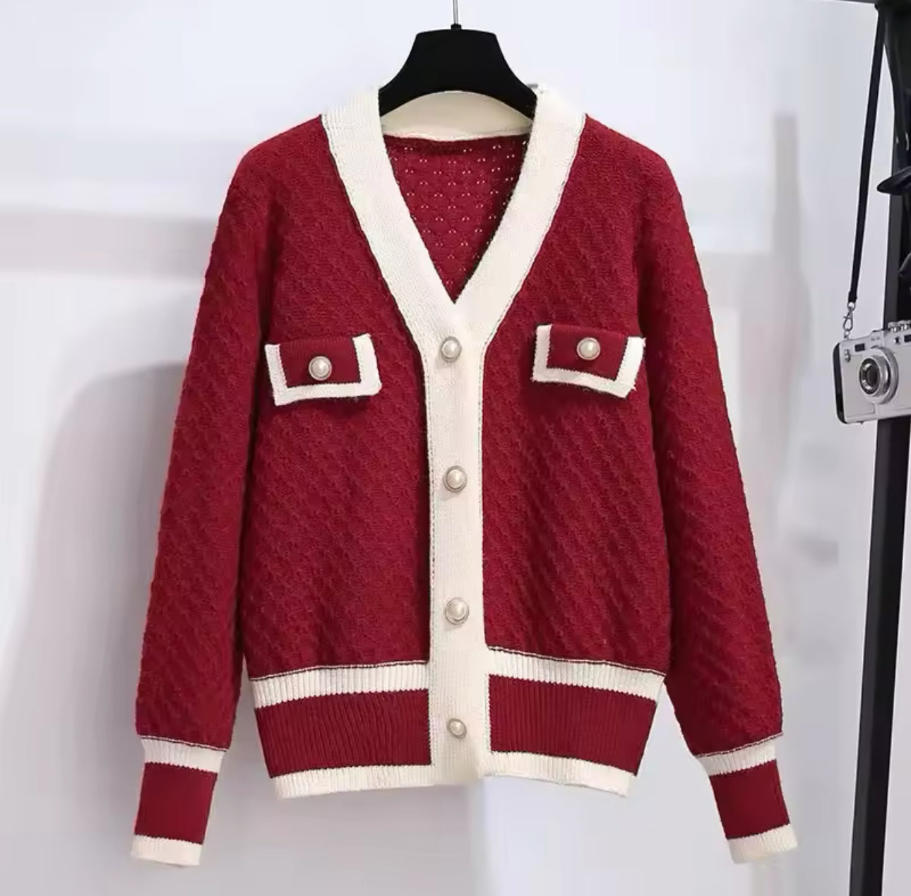 Pearl Button Knitted Cardigan