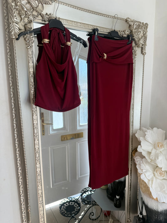 The ‘Faye’ Buckle Skirt Suit Set