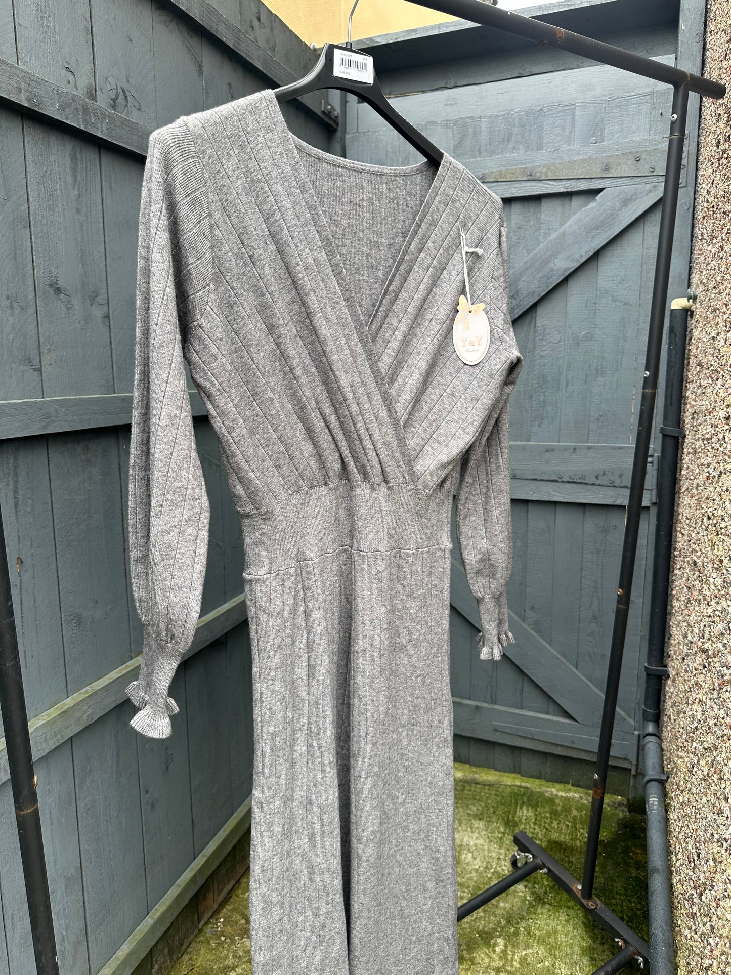 ‘Marie’ Knitted Flare Jumpsuit