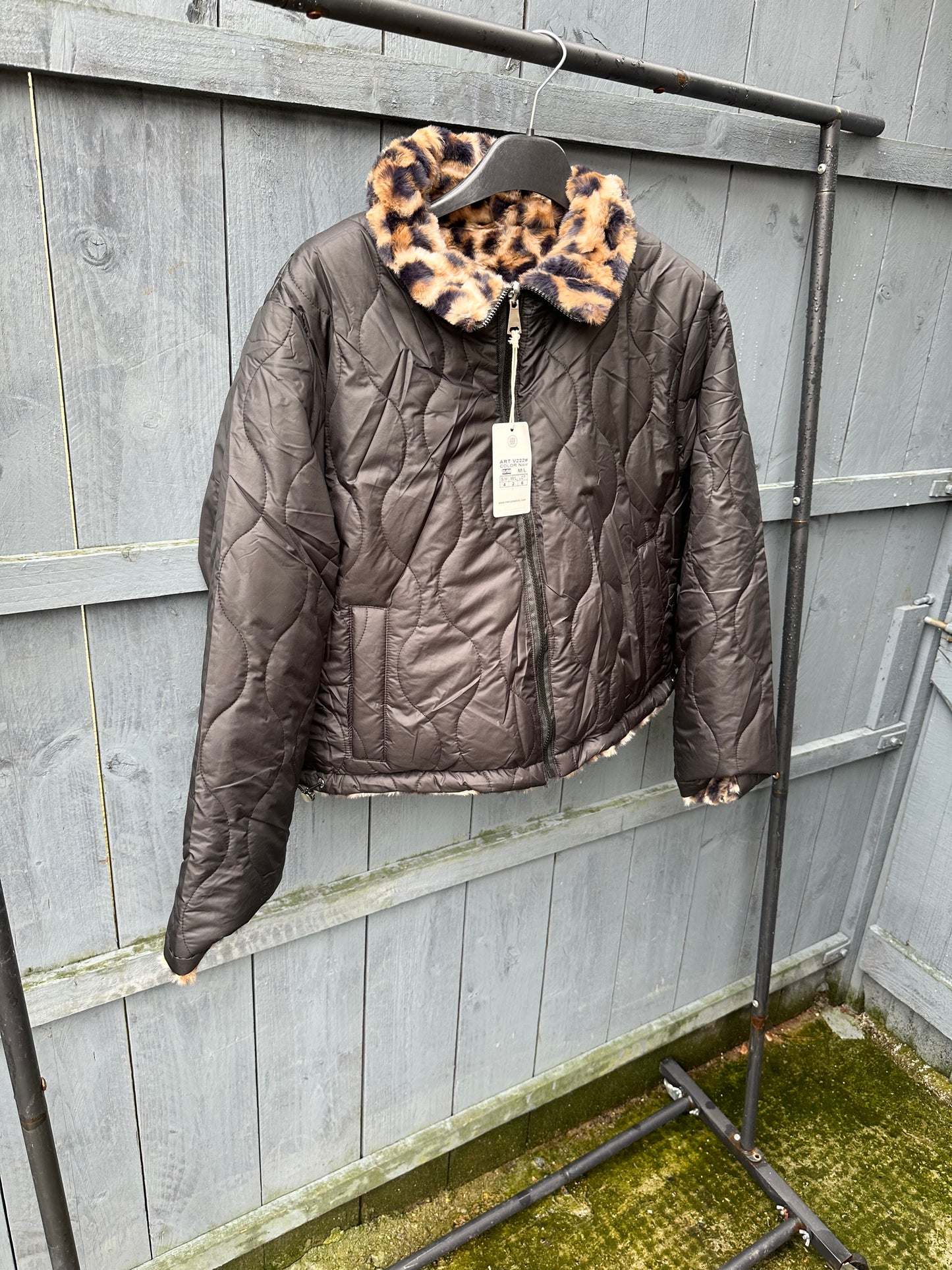 Reversible Leopard Print Jacket