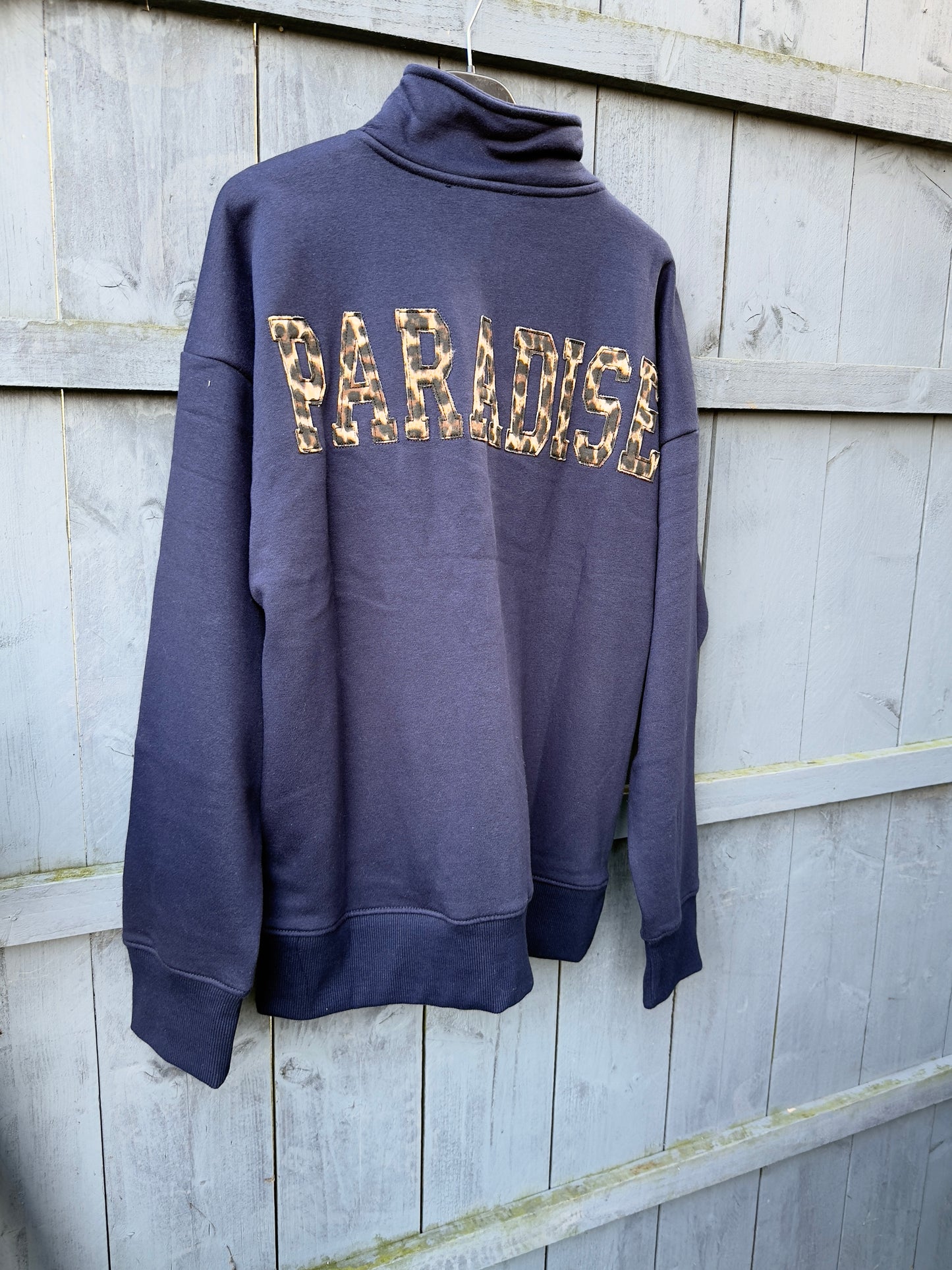 ‘Paradise’ Slogan Half Zip Jumper