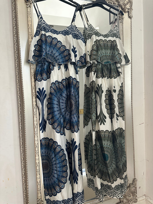 Print Satin Jumpsuit