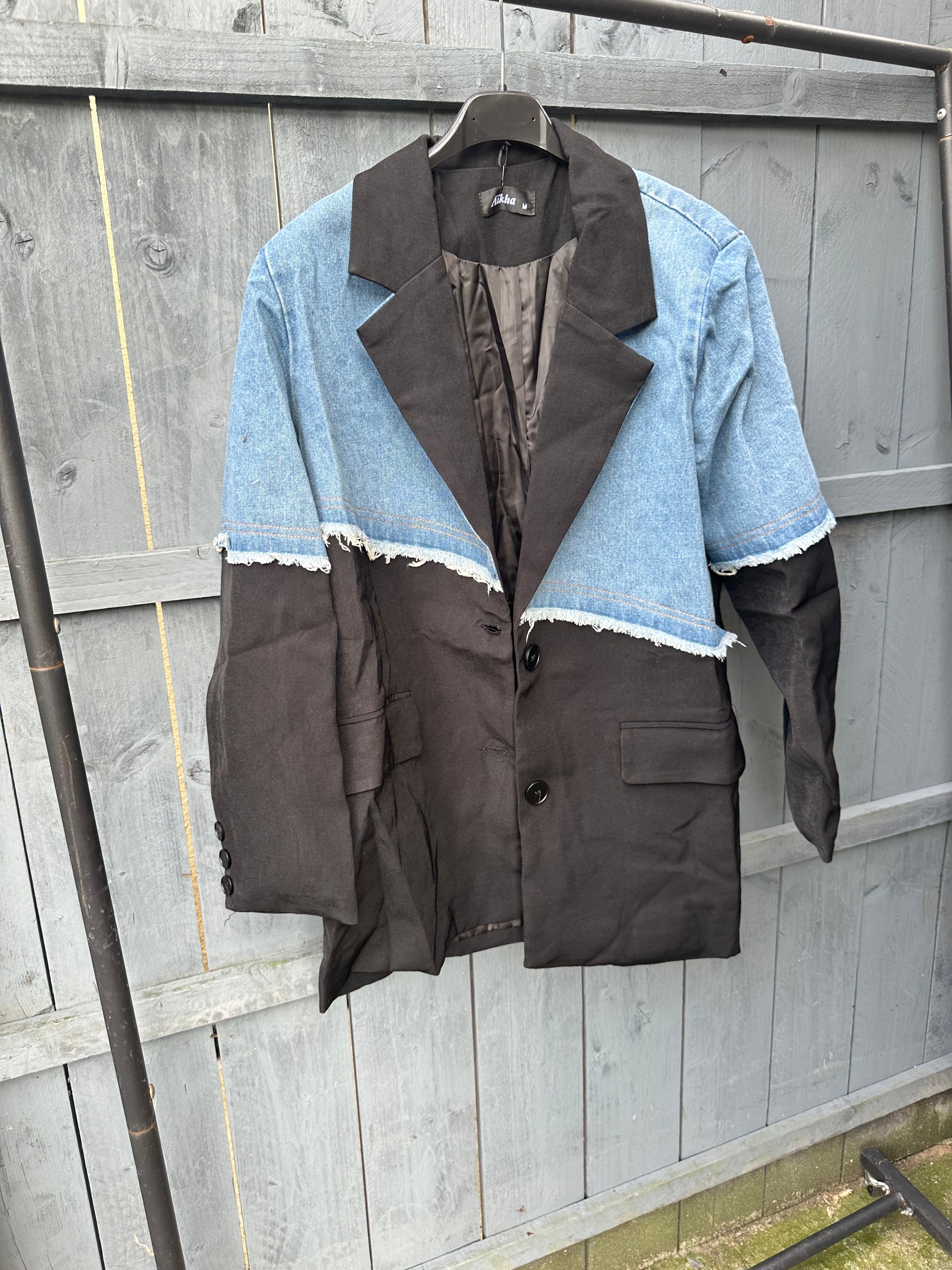 Luxe Half Denim Blazer – CLANCO FRANKO LONDON