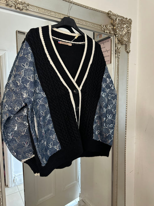 Knit Half & Half Cardigan