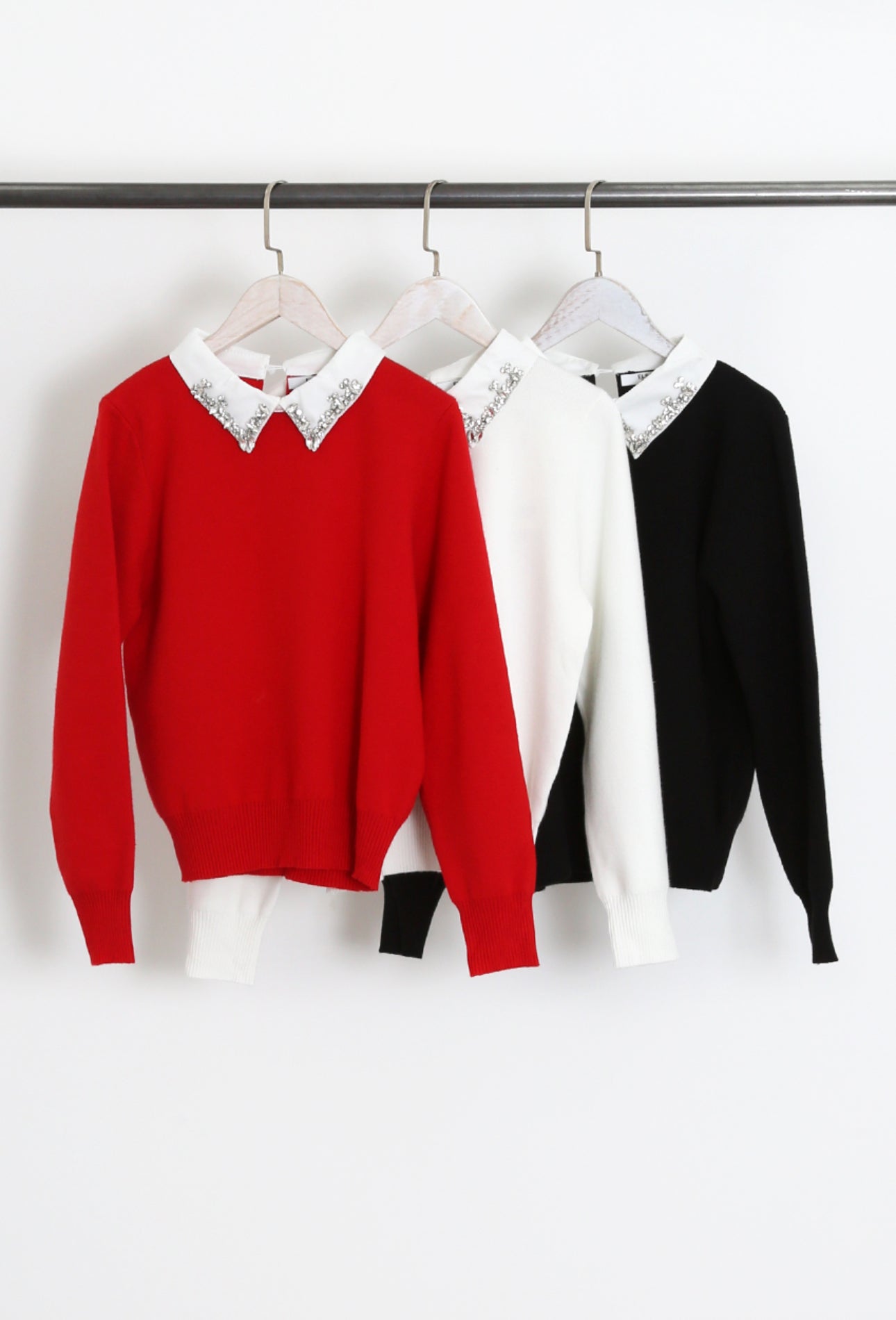 Diamanté Collar Super Soft Jumper