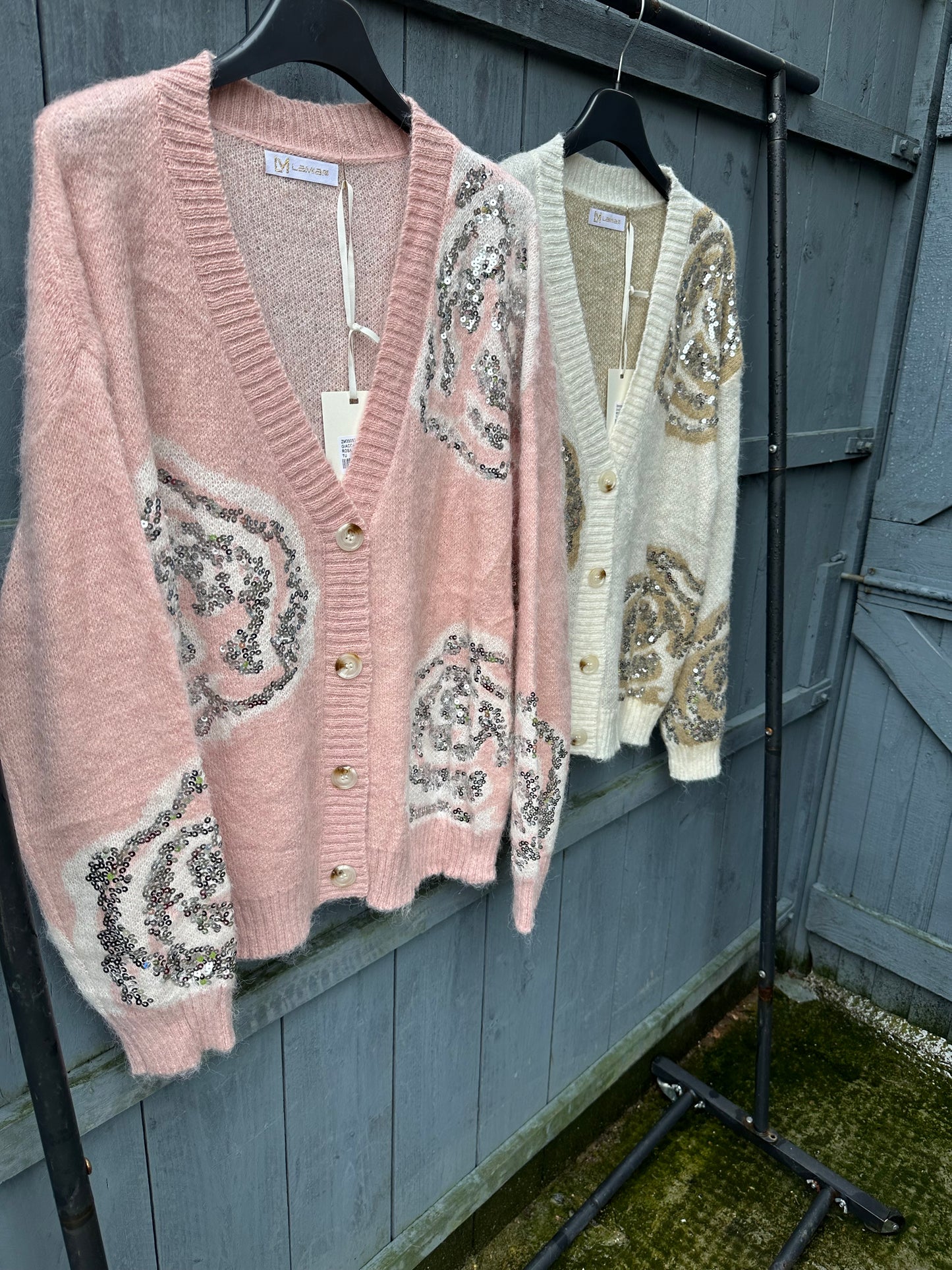 Flower Glitter Sequin Cardigan