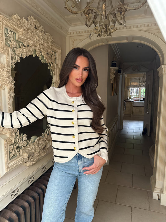 ‘Fiona’ Stripe Cardigan