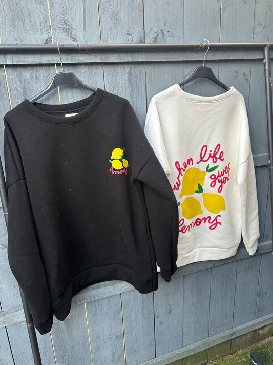 ‘Lemons’ Slogan Sweatshirt