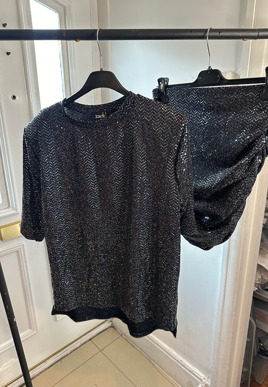 ‘Jude’ Sparkly Skirt Suit