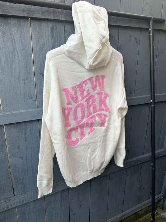 ‘New York City’ Embossed Hoodie